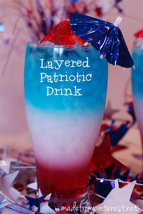 Layered Patriotic Drink Made From Pinterest Patriotic Drinks