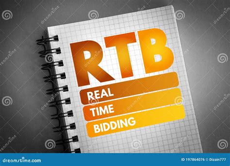 Rtb Real Time Bidding Acronym Stock Photo Image Of Rate Note
