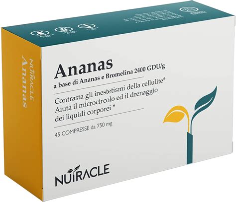 Nutracle Ananas E Bromelina 2400 Gdug 45 Compresse Da 750 Mg
