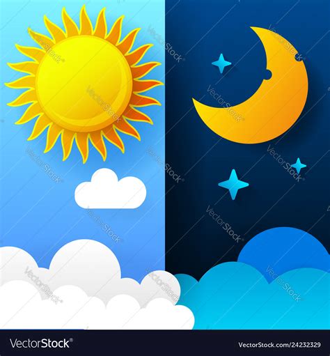 Day And Night Day Night Concept Royalty Free Vector Image
