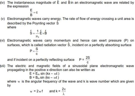 CBSE Class 12 Physics Notes: Electromagnetic Waves - Properties - AglaSem Schools