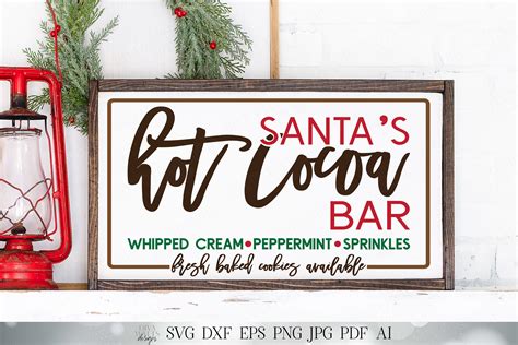Santa S Hot Cocoa Bar SVG Modern Christmas SVG Christmas Kitchen S By Diva Watts Designs