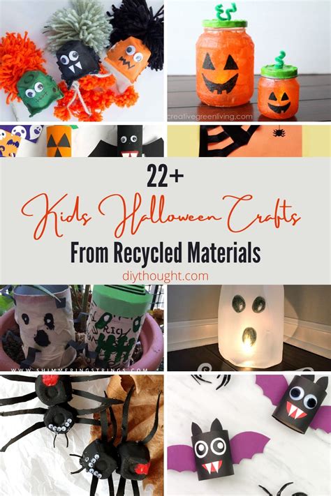 22 Kids Halloween Crafts From Recycled Materials Diy Thought