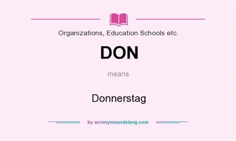Don Donnerstag In Organizations Education Schools Etc By