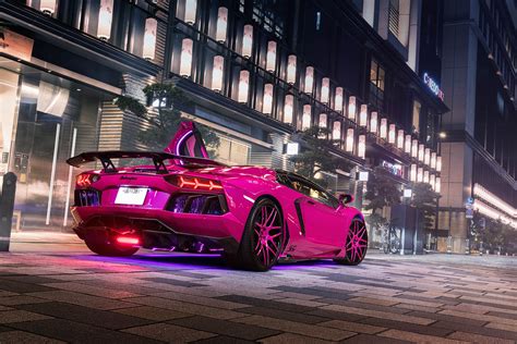 Pink Lamborghini Aventador Turns Heads In Tokyo Types Cars