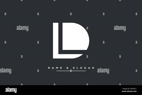 Modern Abstract Letter Ld Dl Logo Design Minimal Ld Dl Initial Based