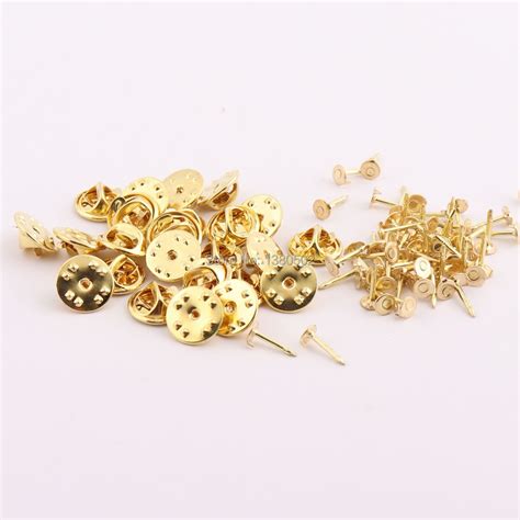 100pairs Lot Gold Color Badge Lapel Pin Butterfly Clutches Tie Tacks