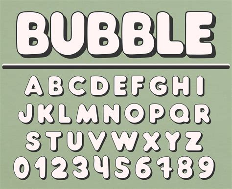 Bubble Letters Bubble Font Retro Bubble Font Bubble Letter Font Bubble Alphabet Cute Bubble