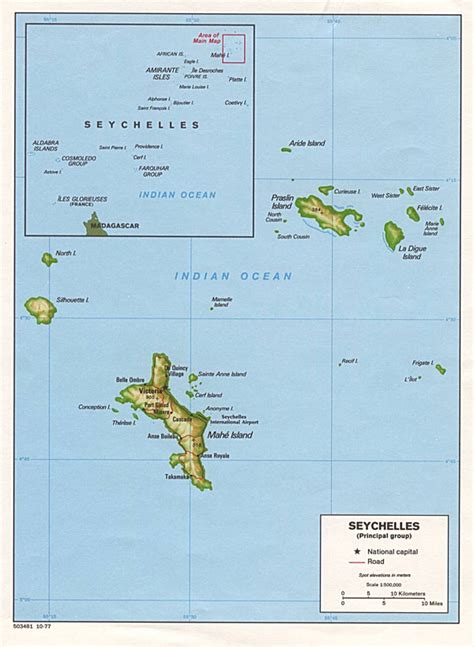 Detailed Relief And Political Map Of Seychelles Seychelles Detailed