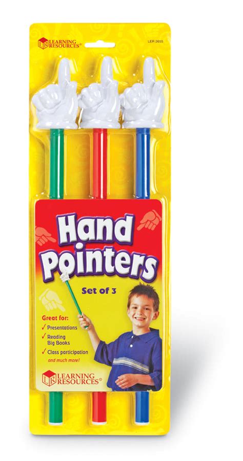 Learning Resources 15 Hand Pointers Set Of 3 Ler2655 Supplyme