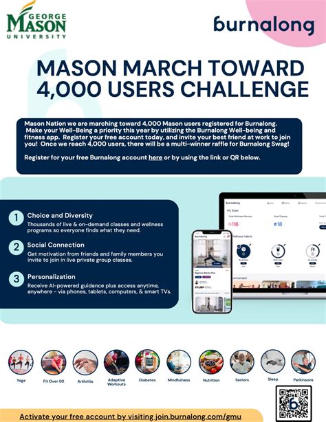Sign Up For The Burnalong Fitness App Human Resources George Mason