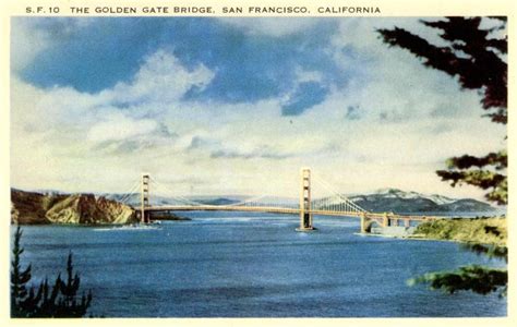 San Francisco Golden Gate Bridge California Postcard Vintage Postcard