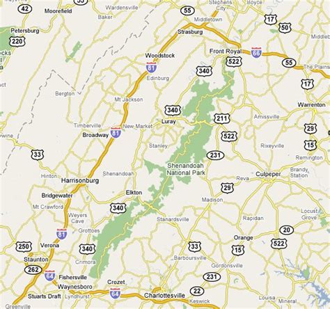 Maps Getting To Shenandoah Shenandoah National Park Us National