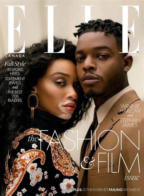 Winnie Harlow And Stephan James Cover Elle Canada September 2019 By