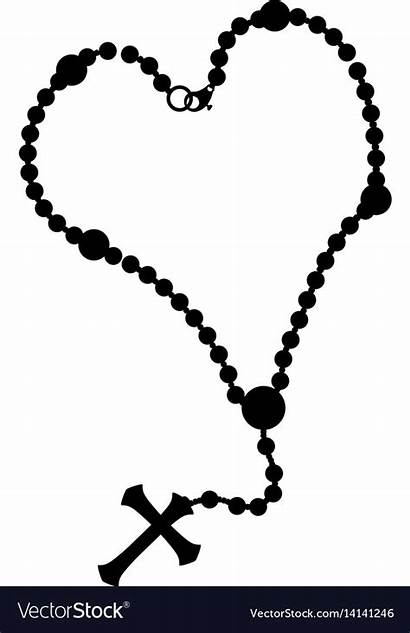 Rosary Catholic Vector Faith Clipart Clip Illustrations