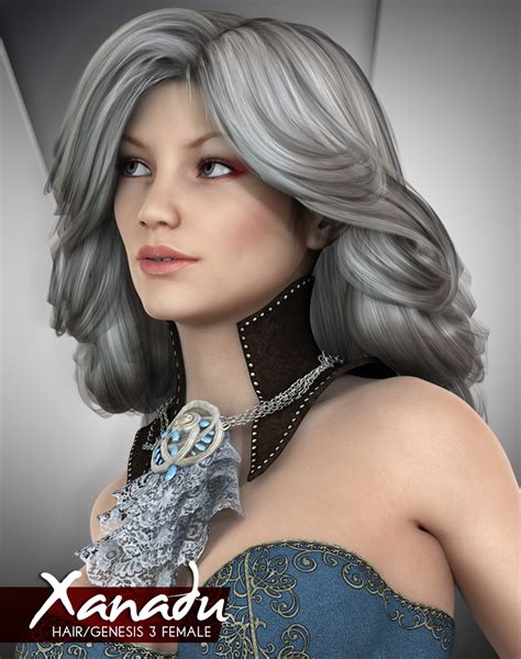 Xanadu Hair For Genesis 3 Female Daz 3d