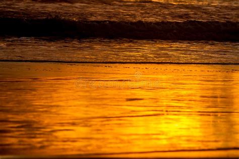 Beautiful Golden Sunset On Sea Beach Stock Photo Image Of Light
