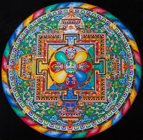 Meditation Tibetan Sand Painting Traditionally Most Sand Mandalas Are