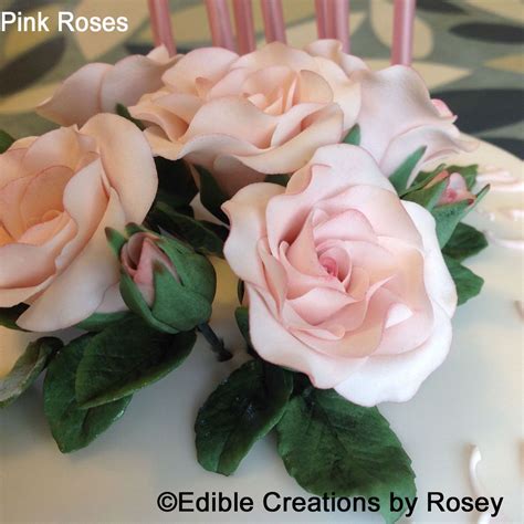 Pale Pink Sugarpaste Roses By Edible Creations By Rosey Craft Flowers