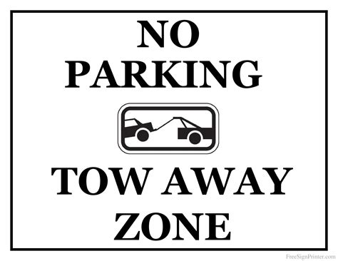 Printable No Parking Signs Posted By Zoey Tremblay