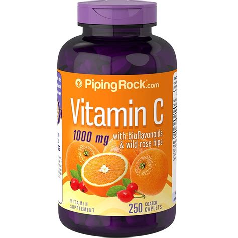 Piping Rock Vitamin C 1000 Mg With Bioflavoids And Wild Rose Hips 250