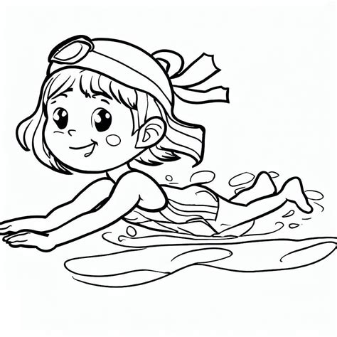 Desenhos De Menina Nadadora Para Colorir E Imprimir Colorironline The