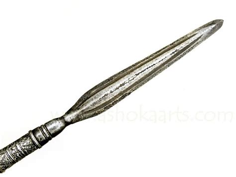 Two Moro Silver Mounted Spears From The Philippines With Damascus Or