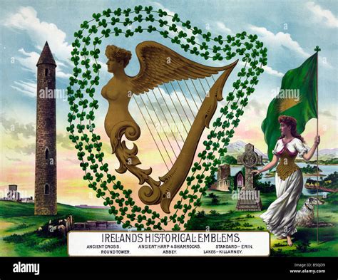 National Symbols Of Ireland Stock Photo Alamy