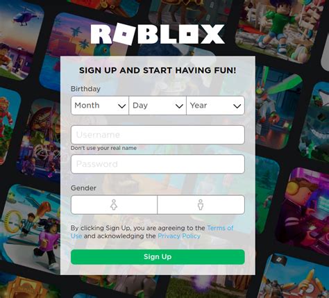 Roblox Sign Up Form Roblox Roblox Sign Up Roblox Ts