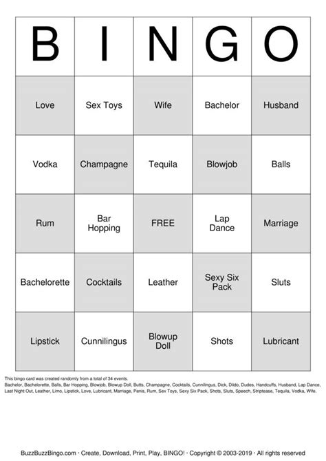 P2s Bachelorette Party Bingo Cards To Download Print And