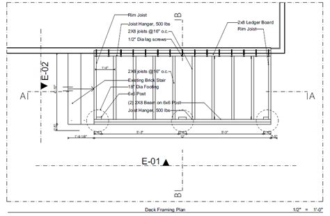 Deck Framing Plan With Sections And Elevations Cad Files Dwg Files