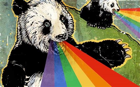 Rainbow Panda Wallpapers Wallpaper Cave
