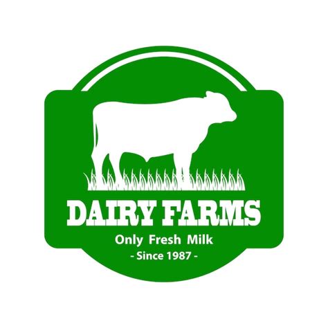 Premium Vector Dairy Farms Logo Template