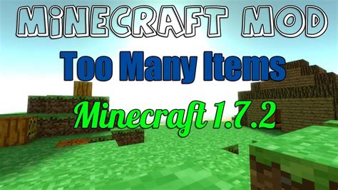 Minecraft Mod How To Get Too Many Items 174 2014 Youtube