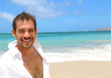 Handsome Man On The Beach Stock Photo Image Of Natural 10841716
