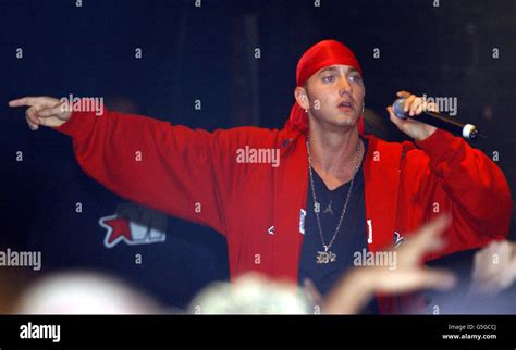 Us Rapper Eminem Performing On Stage Astoria In London Hi Res Stock
