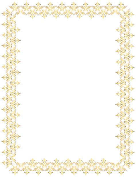Decorative Gold Border Frame Transparent Png Clip Art Gallery