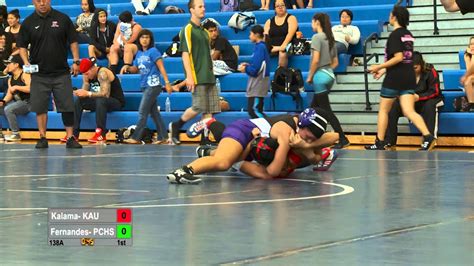 Girls Wrestling 2015 Paani 138a Asialyn Fernandes Pearl City Vs