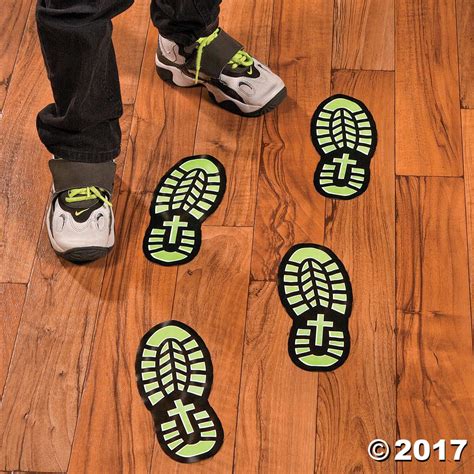 Glow In The Dark Footprint Floor Decals Discontinued Cave Quest