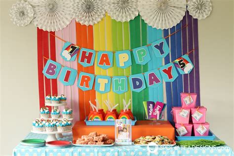 Rainbow Birthday Party Ideas Spot Of Tea Designs