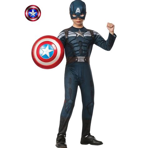 Rubies Costumes Boys Deluxe Captain America 2 Stealth Muscle Costume