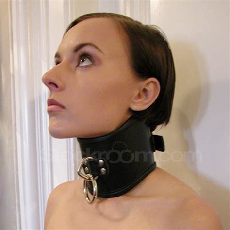 Bdsm Posture Collar Tall Curved Leather Etsy
