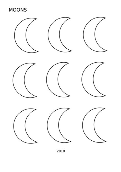 Moon Template Printable
