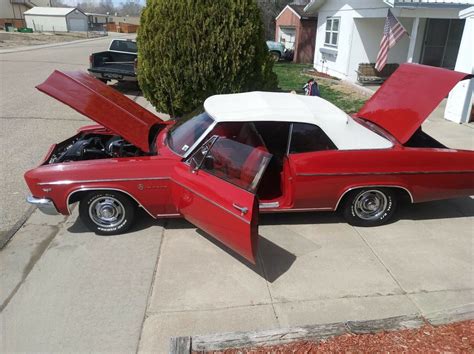 1966 Chevrolet Impala Convertible Red Rwd Manual Chrome Classic