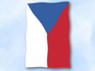Dies war früher bekannt als tschechische republik. Flagge Tschechische Republik im Hochformat (Glanzpolyester ...