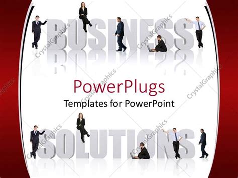 Powerpoint Template Lots Of Humans Sitting And Standing On A Business