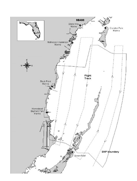 Map Of Biscayne National Park Showing The Location Of Principal Public