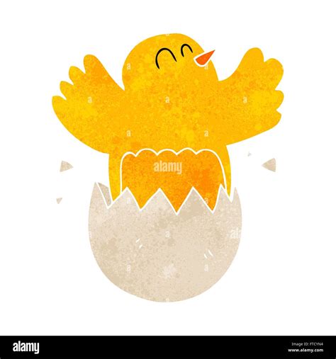 Freehand Retro Cartoon Hatching Egg Stock Vector Image And Art Alamy