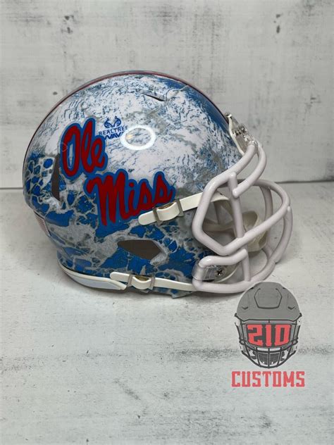 Ole Miss Rebels 2022 Current Realtree Authentic Riddell Speed Mini