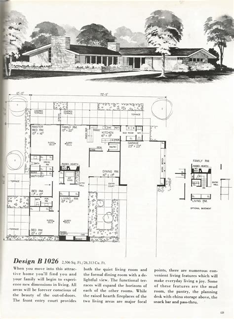 Learn more about floor plans, types of floor plans & how to make a floor plan. Vintage House Plans, 2000 + square foot homes, mid century ...
